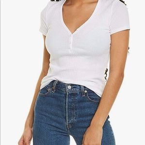 Michael Stars - short sleeve- ribbed Henley